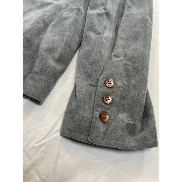 Abe Schrader Vintage 70s Gray Ultra Suede Blazer Jacket Size 8 Women’s ILGWU - Picture 7 of 10